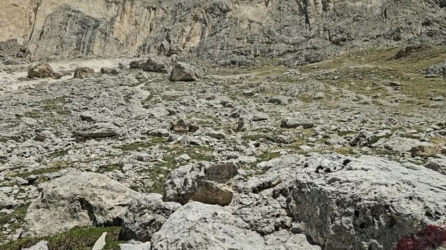 Majestic west wall of Catincaccio, with Roda di Vael - Rotwand and Roda del Diavolo.