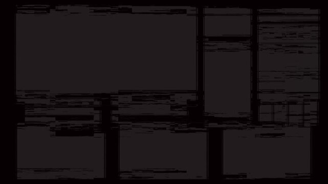 vintage photo frame with glitch effect for live streaming on the green screen background