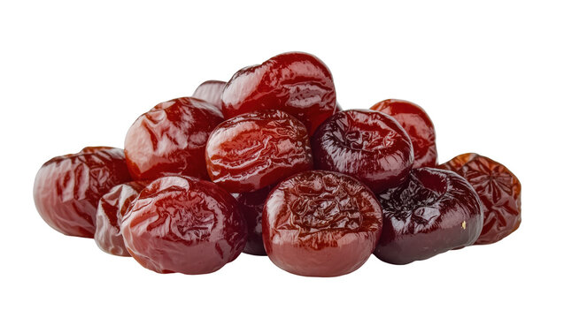 Piled sweet and healthy dried red dates, traditional Chinese jujubes for snack or cooking