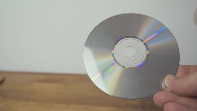 Light scattering on a compact disc.