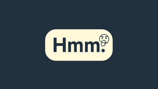 A graphic presents "Hmm?" in a rounded rectangle with a thinking face icon