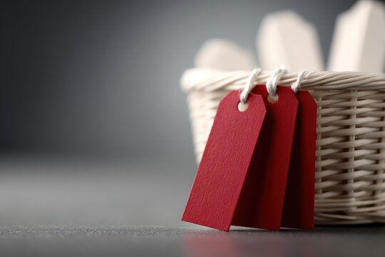 inflation crisis concept shrinking shopping basket rising price tags