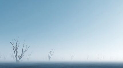 Obraz premium dead forest climate change destruction environmental concept