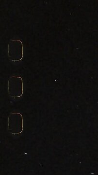 Vertical Of Super 8 Or 16 MM Retro Overlay Effect With Light Leaks And Film Grain