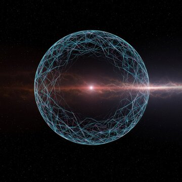 Abstract digital representation of a gravitational nullification field, showing empty space where physical laws cease to apply, mystery, law, anomaly