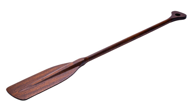Classic wooden paddle with ergonomic handle and wide blade for exciting water sports