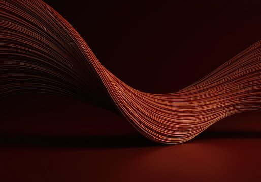 Abstract rendering of a curved surface exhibiting elastic deformation and structural stress, showing geometric distortion on a simple field, mechanics, bending, boundary