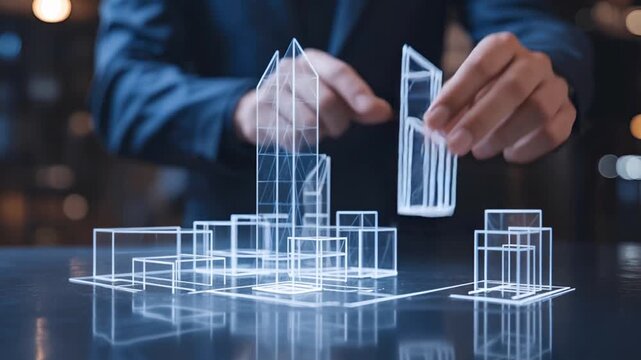 Architect Designing Building with Digital Interface
Modern Architecture Planning Concept
Engineer Working on 3D Building Model
Real Estate Development Visualization
Smart City Design with Digital Tech