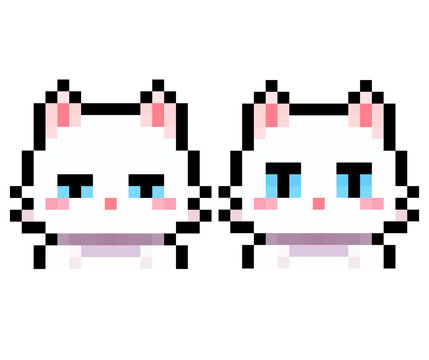 Cute cat 8bit pixel art
