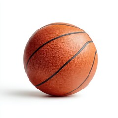 Fototapeta premium Orange basketball isolated on white background, sports equipment