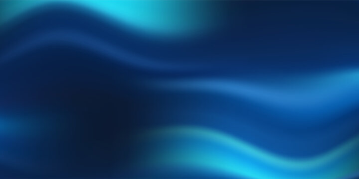 Deep blue ocean gradient wallpaper. Abstract deep dark navy underwater background. Night sky and deep water surface design. Blur sea backdrop for presentation, brochure, poster, banner. Vector