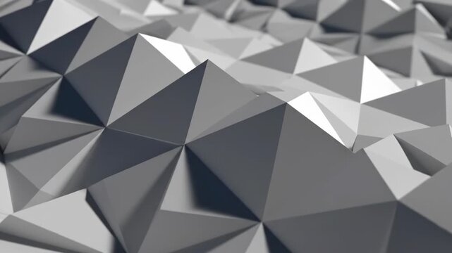 Geometric Pattern of Triangles in Gray Shades.