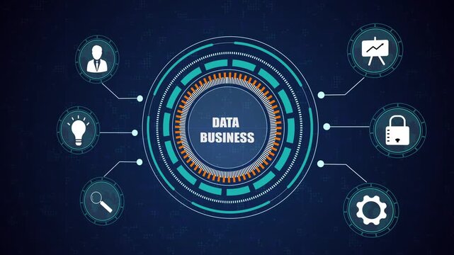 Data business intelligence network, corporate analytics technology solutions, modern data management systems, digital information connectivity hub.