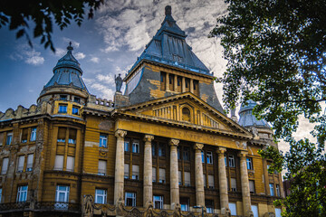 Obraz premium Anker Palace ornate eclectic facade and towers Budapest