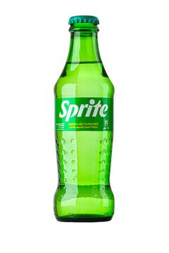 Sprite lemon-lime carbonated soft drink glass bottle