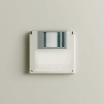 Isolated classic floppy disk retro data storage technology icon