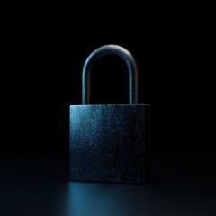 Fototapeta premium Isolated cyber security padlock with digital circuit pattern technology protection concept