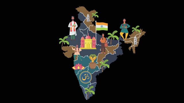 India Map Concept Illustrator