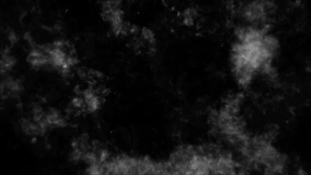 Smoke Explosion with Radial Blast Lines Transitioning into Room Filling Fog and Slowly Dissipating, Dynamic Shockwave Smoke Effect from Burst to Atmospheric Haze, Transparent Background, Alpha Channel