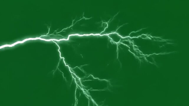 Lightning bolt on green background
