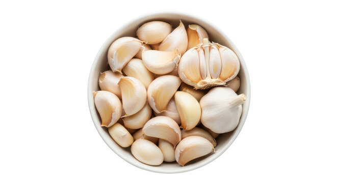 A bowl of garlic cloves