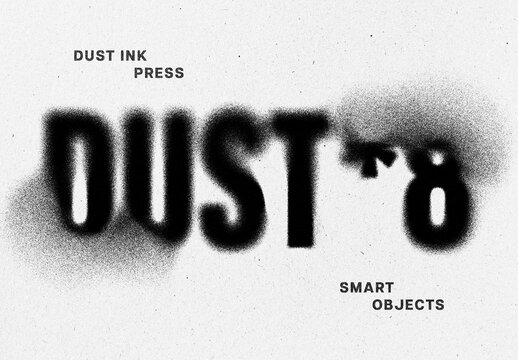 Dust Ink Press Effect Mockup
