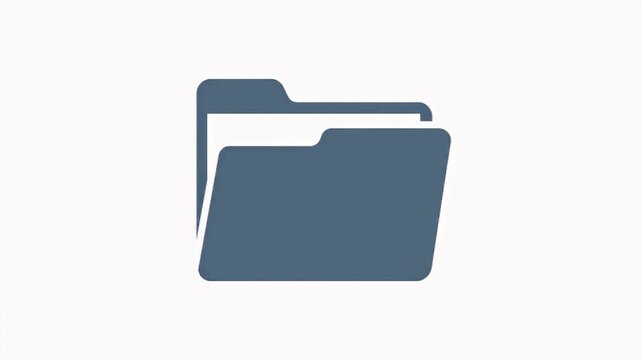 Sleek graphic icon illustrating an open folder, symbolizing digital document organization, data storage, and efficient file management for various software applications and computing interfaces