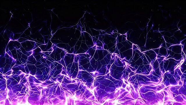 Abstract purple electric lightning energy background dynamic glowing plasma power texture futuristic technology concept digital art design neon violet light effect high voltage dis