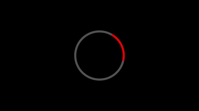 A partially illuminated ring against a dark background with a red arc at the bottom