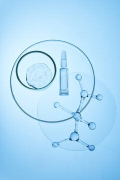 Abstract cosmetic lab. Scientific research creating new medicine, skincare, and healthcare solutions