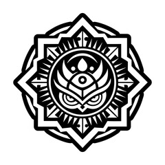 Fototapeta premium A solid icon of sacred tattoo