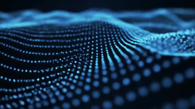 Blue digital wave pattern