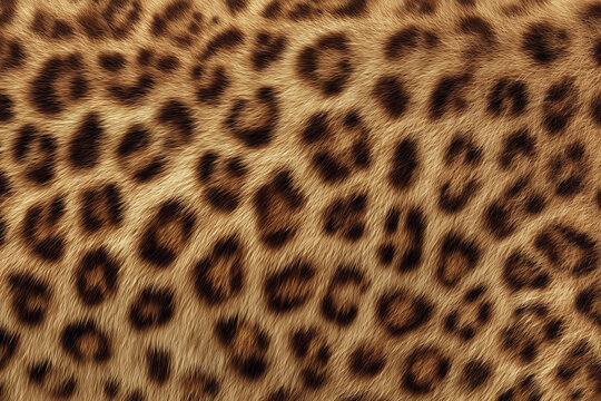 Soft leopard pattern background with fluffy fiber texture