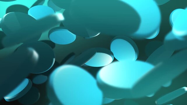 Dramatic 3D Animation of M30 Fentanyl Pills Spinning over Dark Background
