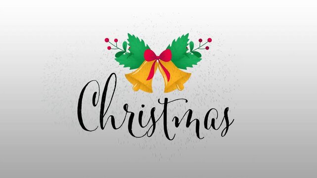 Animation of christmas text banner against fireworks exploding against grey background