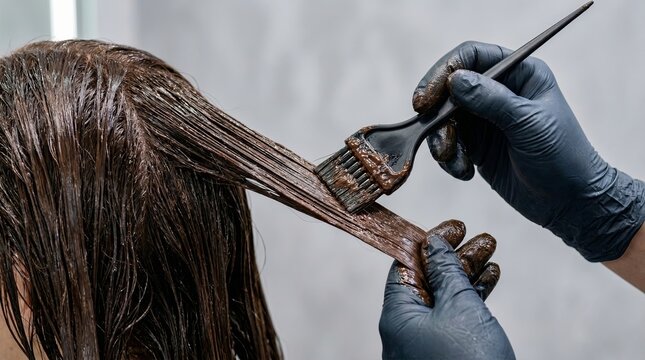 Expert method for even hair dyeing. Detailed steps for professional hair coloring procedure