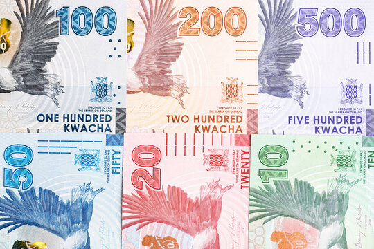 Zambian money - Kwacha a background
