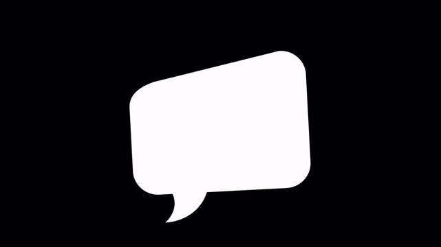 Cartoon Message Bubble &ndash; Alpha Channel Overlay Animation 4K