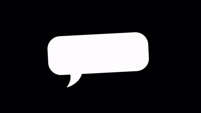 Chat Callout Bubble &ndash; Alpha Channel Cartoon Overlay Animation 4K