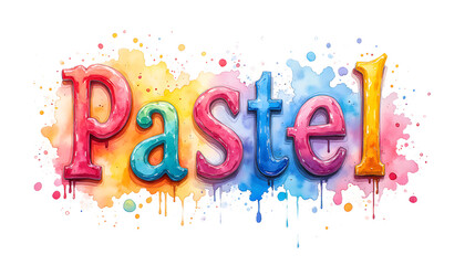 Fototapeta premium Vibrant Pastel Paint Splash Typography Design
