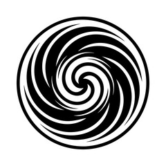 Naklejka premium A filled style icon of cyclonic swirl symbol