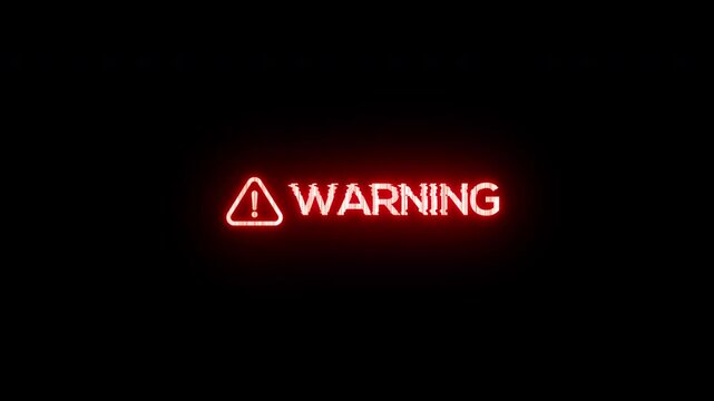 Warning Alert Attention Symbol Loop Animation With Alpha Channel