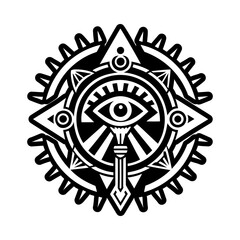 Fototapeta premium Divination icon in glyph style