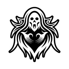 Fototapeta premium Ghostly apparition icon in glyph style