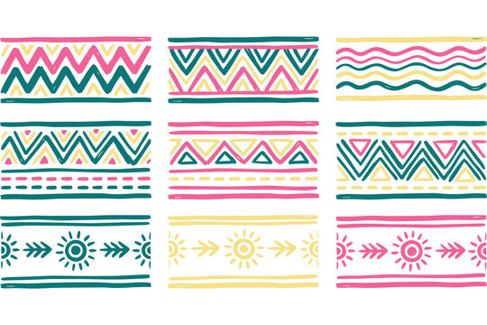 Colorful geometric patterns and designs 1.
