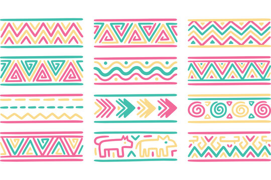 Colorful geometric patterns and shapes 1.