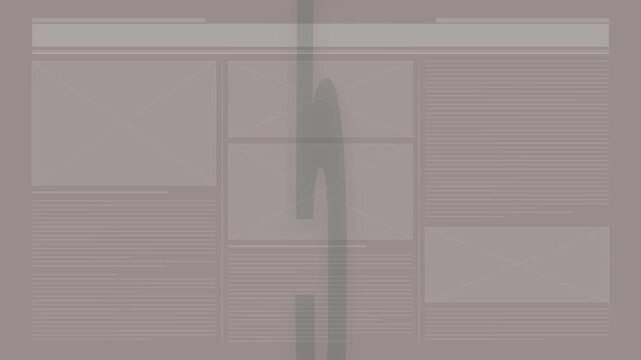 An animated colorful countdown timer from ten to one on a technical background