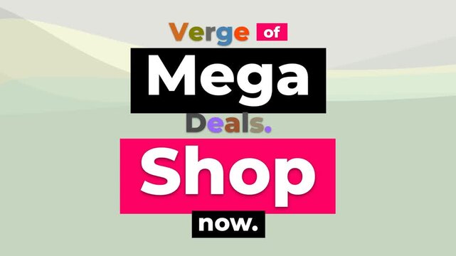Colorful Mega Sale Motion Graphic advertisement for retail and business promotions.