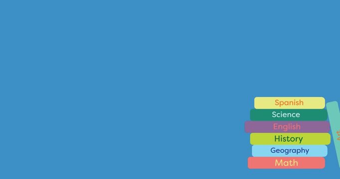 A stack of books, which is a common icon for back to school and education