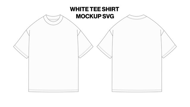 White Tee Shirt Mockup SVG
